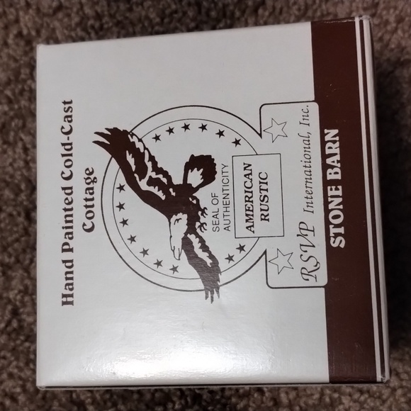 RSVP HAND PAINTED COLD-CAST COTTAGE STONE BARN THE AMERICAN MUSIC SERIES - Picture 4 of 10